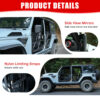 Jeep Tube Doors for Wrangler JL & Gladiator JT (2018-2024) - 4-Pc Set w/Mirrors – Image 4