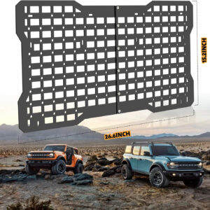 OFF ROAD Tailgate Storage Panel Tailgate Molle Panel Steel Cargo Shelf Storage Luggage Holder Carrier for Ford Bronco Accessorie