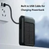 Mini solar power bank comes with a 20000mAh outdoor camping portable large capacity mobile power supply – Image 3
