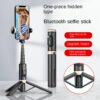 Mobile Phone Bluetooth Selfie Stick with Rotating Fill Light and Hidden Tripod Live Streaming Stand – Image 2