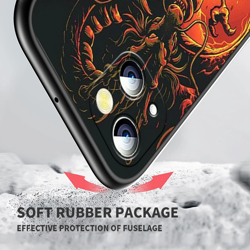 Japanese Art D-Dragon Ball Z For Apple iPhone 15 14 13 12 Pro Max Mini 11 Pro XS Max X XR 6 7 8 Plus SE 2020 Black Phone Case – Image 6