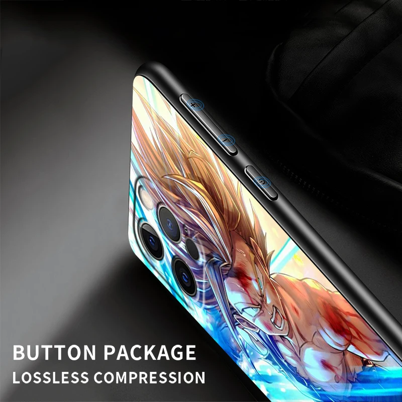 Japanese Art D-Dragon Ball Z For Apple iPhone 15 14 13 12 Pro Max Mini 11 Pro XS Max X XR 6 7 8 Plus SE 2020 Black Phone Case – Image 3