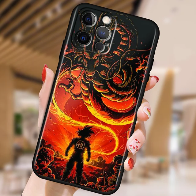 Japanese Art D-Dragon Ball Z For Apple iPhone 15 14 13 12 Pro Max Mini 11 Pro XS Max X XR 6 7 8 Plus SE 2020 Black Phone Case – Image 16