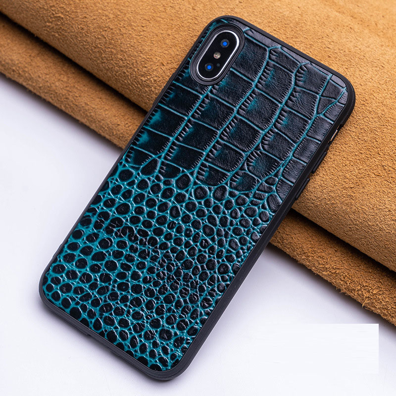 Suitable for iPhone 14 phone case Apple 13 Pro Max crocodile pattern 12 Pro genuine leather case 11 protective case – Image 6