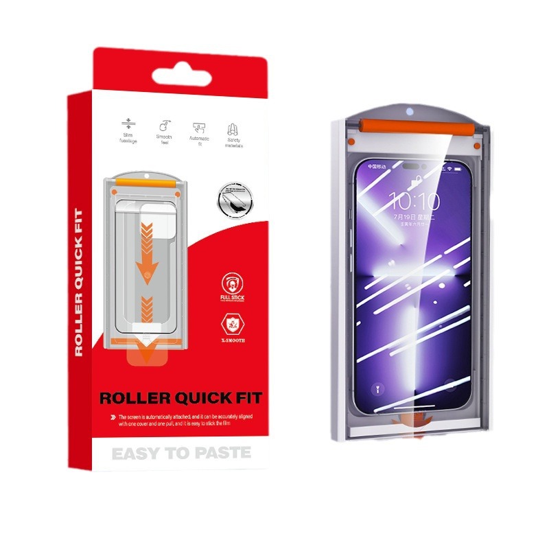 Tempered Glass Screen Protector for Apple iPhone 15 Pro Max Anti-Spy Film with Dust-Free Chamber Roller Application Tool – Image 5