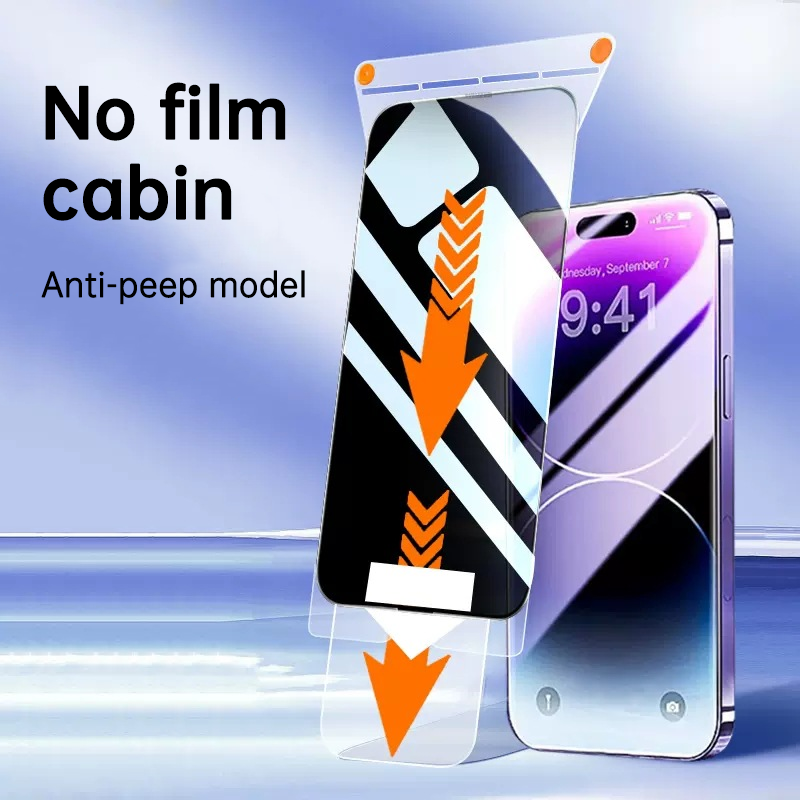 Tempered Glass Screen Protector for Apple iPhone 15 Pro Max Anti-Spy Film with Dust-Free Chamber Roller Application Tool – Image 6